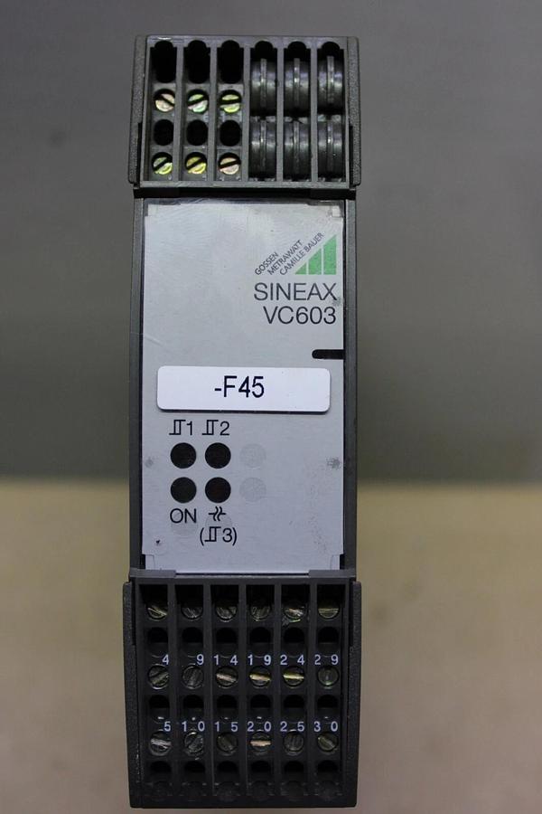 Used (1) SINEAX PROGRAMMABLE TRANSMITTER ALARM VC603 603-122 230 VOLT 20 mA