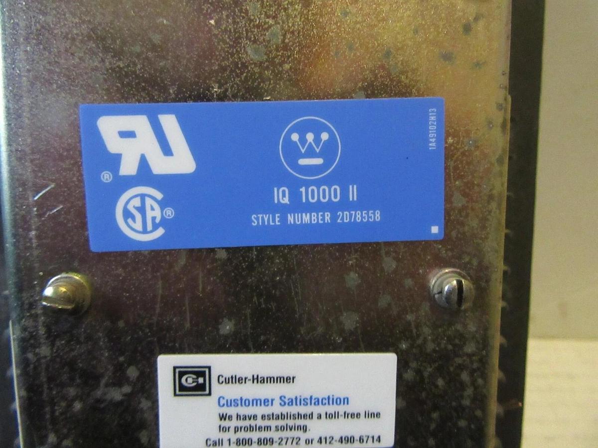 Used CUTLER HAMMER / WESTINGHOUSE IQ-1000 II MOTOR PROTECTION RELAY 9966D84K01