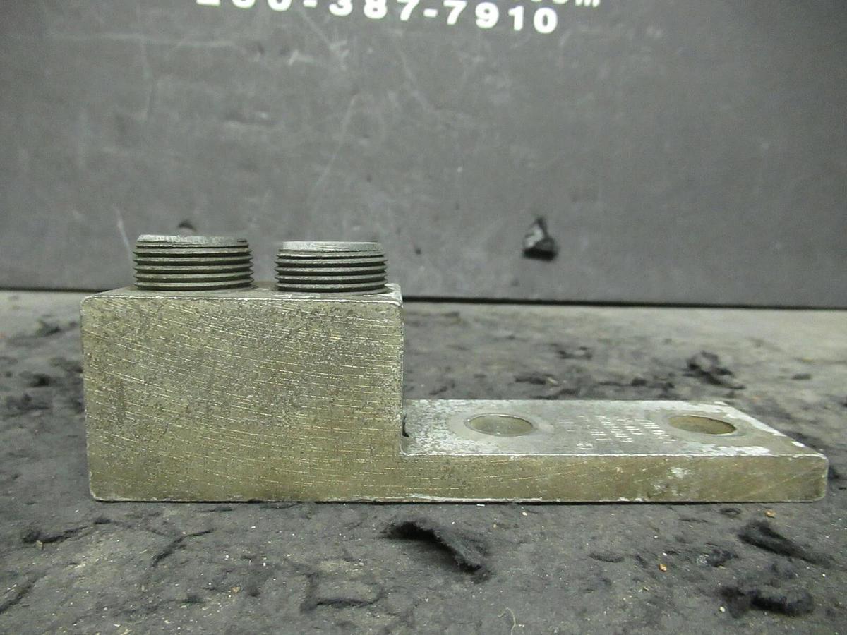 Used (3 QTY) CMC LID2-600 2 DOUBLE BARREL MECHANICAL CONNECTOR LUG TAP #2 - 600MCM