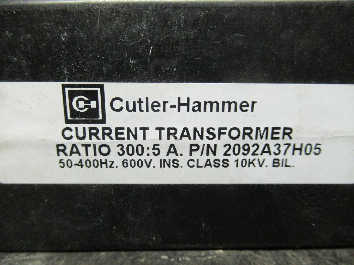 Used CUTLER HAMMER GROUND FAULT SENSOR 2092A37H05 RATIO: 300:5 **WARRANTY**
