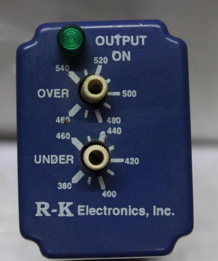 Used R-K ELECTRONICS 3-PHASE VOLTAGE RELAY PVM-480A-200P 480 VAC 2 VA **WARRANTY**