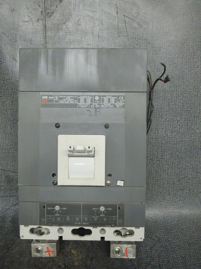 Used ABB BREAKER S6N 2 POLE 600VAC 500VDC 600A W/ AUXILIARY SWITCH **WARRANTY**