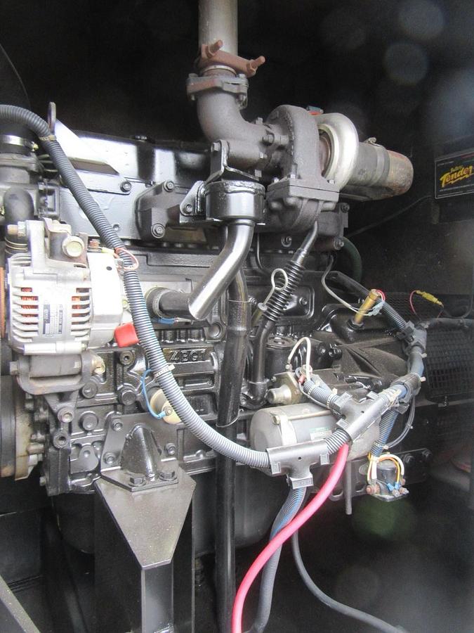 Used 50 KW DIESEL GENERATOR ISUZU 4BG1T 120/240 V SINGLE PH RE-CONNECTABLE ENCLOSED