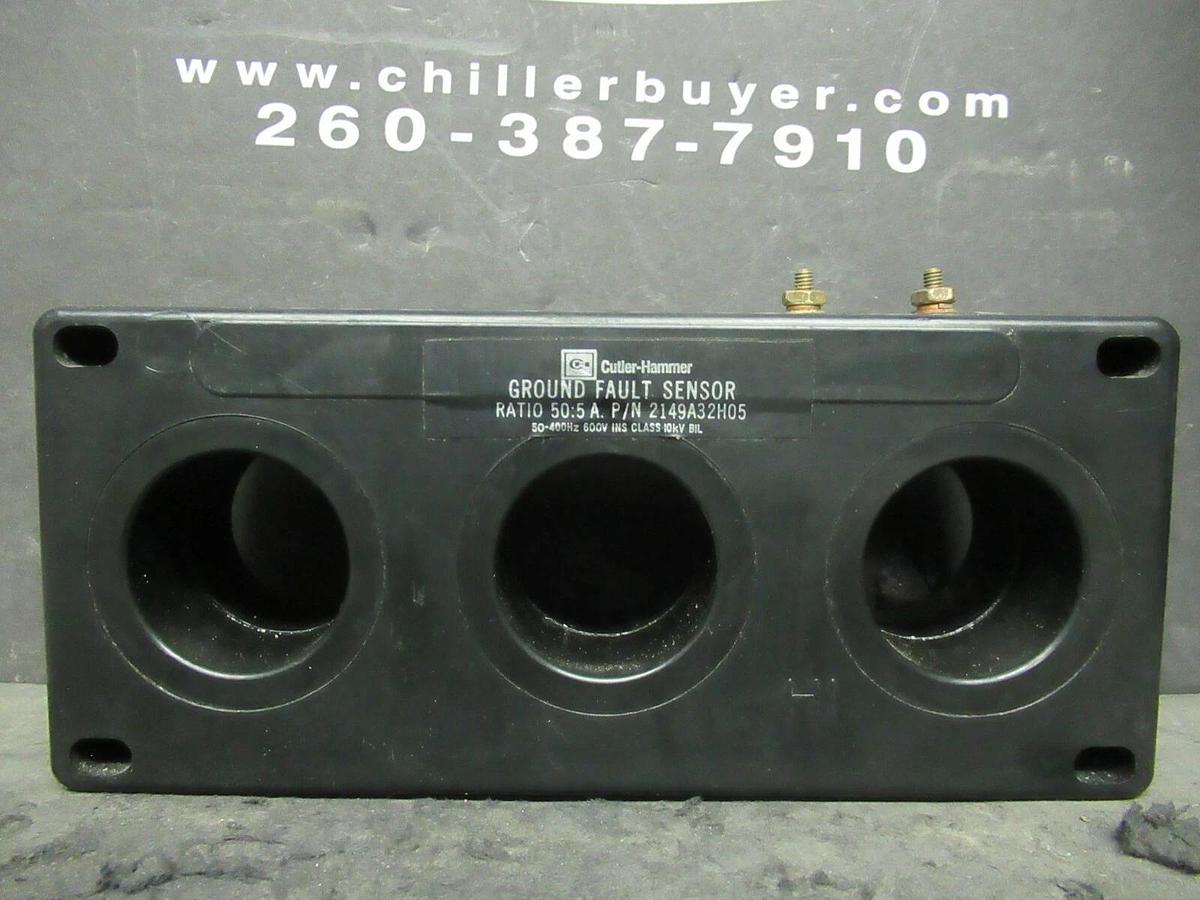 Used CUTLER HAMMER GROUND FAULT SENSOR 2149A32H05 50:5 RATIO 50 - 400HZ **WARRANTY**