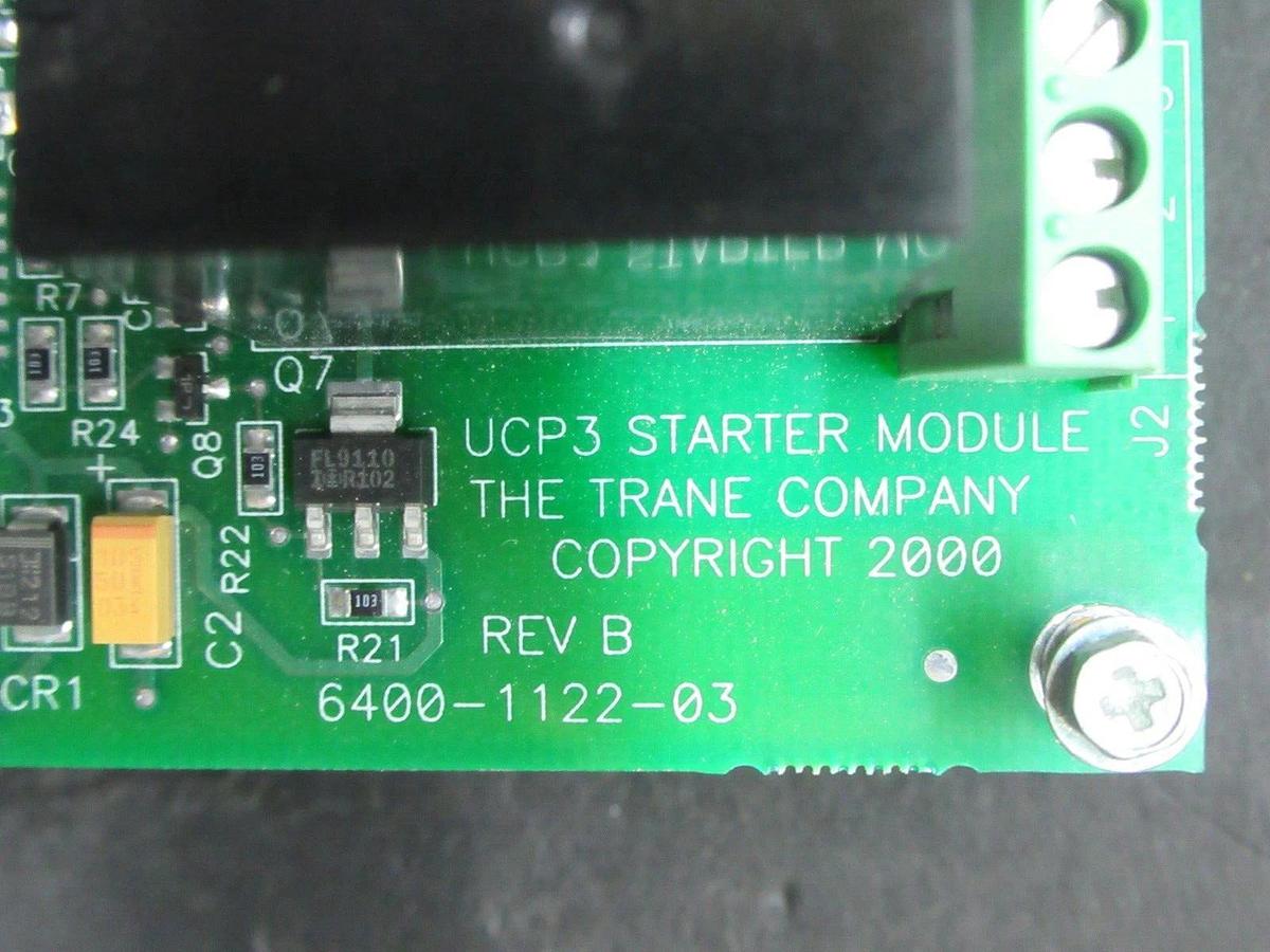 Used TRANE UCP3 STARTER MODULE 6400-1122-03 REV. B X13650741-09 REV. F **WARRANTY**