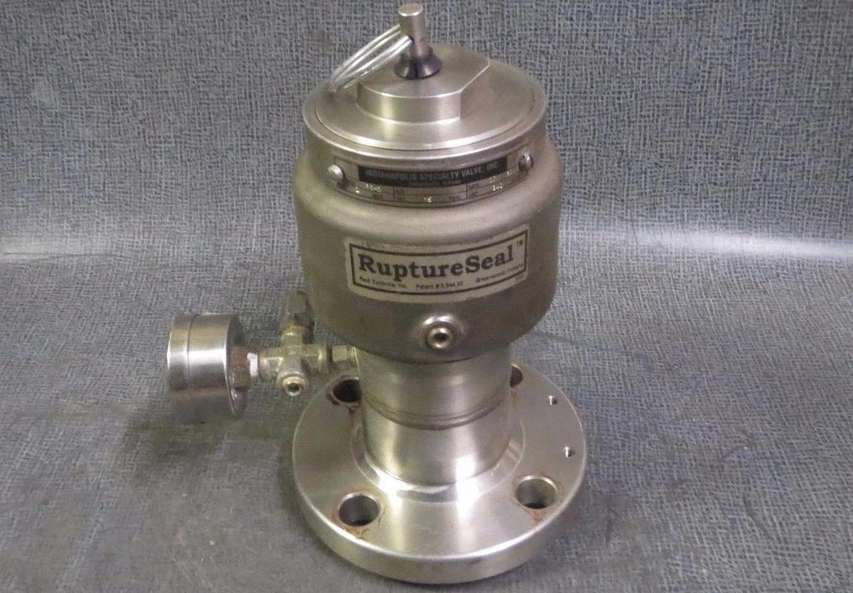 Used REDI CONTROLS RUPTURESEAL NON FRAGMENTING & RELIEF VALVE 2" 15 PSIG # NRS-2