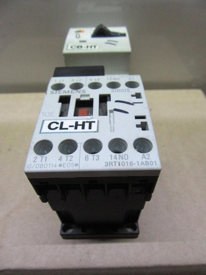 Used SIEMENS STARTER 3RT1016-1AB01 W/ 3RV1011-1KA10 600 VOLT 5 HP 20 AMP **WARRANTY**