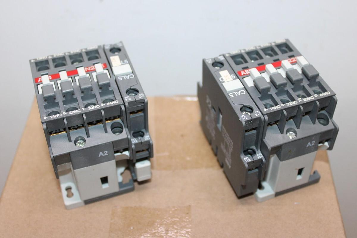 Used LOT OF 2 ABB CONTROL RELAY N22E 16 AMP 600 VAC COIL: 110/120V **WARRANTY**