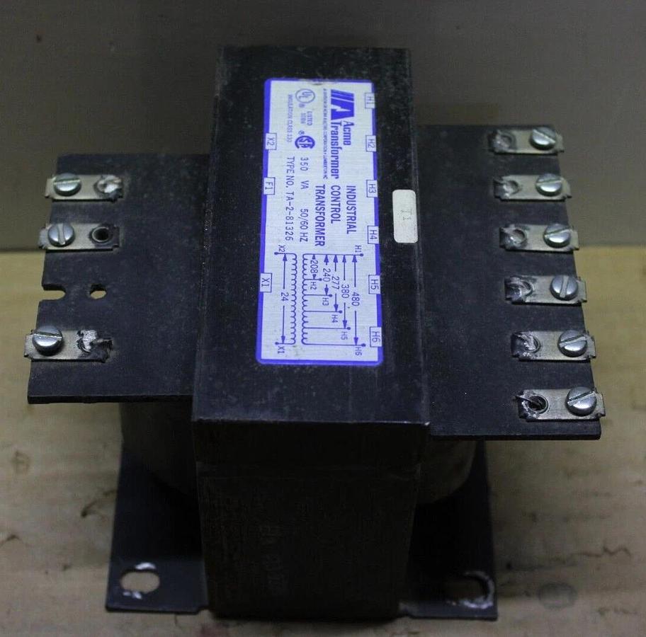 Used ACME TRANSFORMER TA-2-81326 350 VA PRI: 480V SEC: 24V 50/60 HZ **WARRANTY**