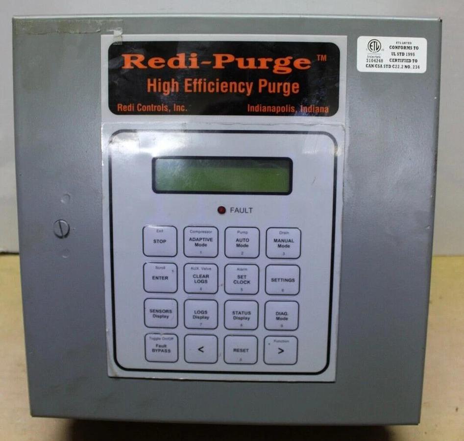 Used REDI-CONTROLS REDI-PURGE PRG-11/123-C3 HVAC CONDENSER PANEL 115V 1-PHASE