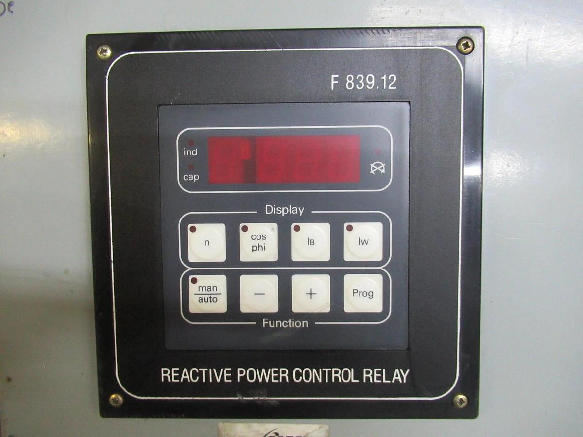 Used FRAKO REACTIVE POWER RELAY FUSE MONITOR CABINET F-839.12 SI77-412-2750