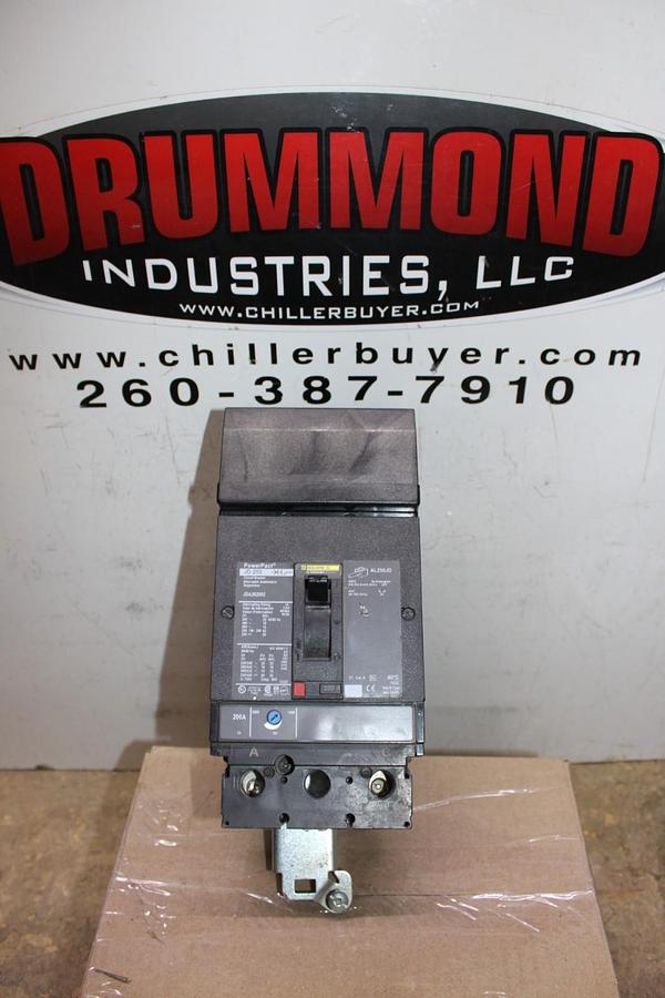 Used SQUARE D POWERPACT I-LINE CIRCUIT BREAKER JDA262002 200 AMP 2-POLE 600 VAC
