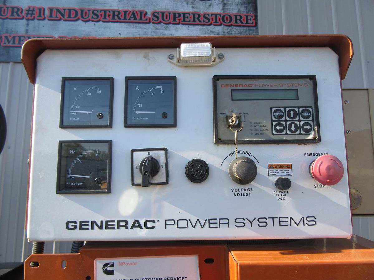 Used 30 KW DIESEL GENERATOR GENERAC 120/240 VOLT SINGLE PHASE 277 HOURS VIDEO WE SHIP