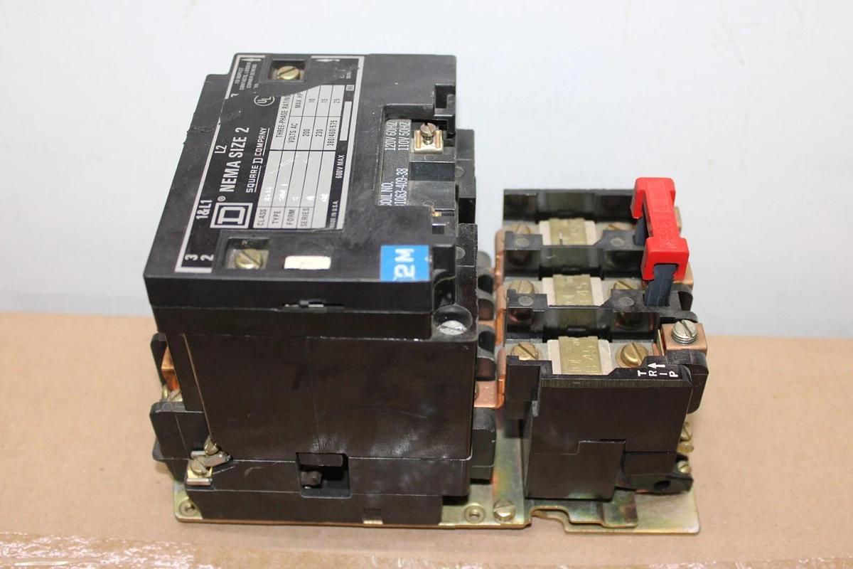 SQUARE D NEMA SIZE 2 STARTER 8536SD01V02S 600 VAC 25 HP 3-PHASE COIL: 120V *NEW*