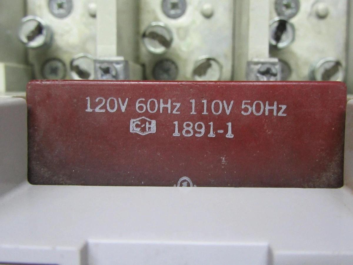 Used CUTLER HAMMER CONTACTOR C25KNE3300 300 AMP 600 VAC 3-PHASE COIL: 110/120 V