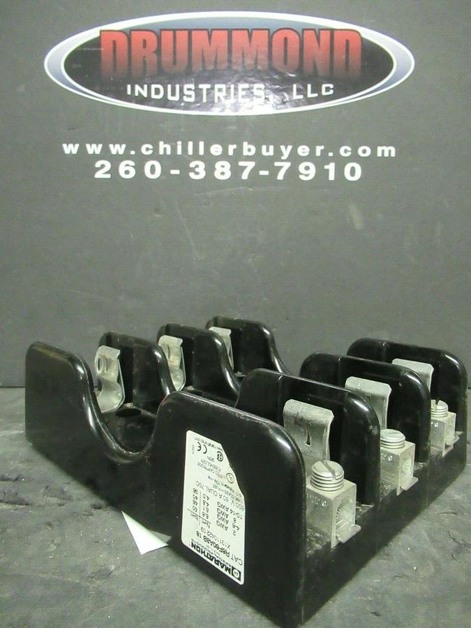 Used MARATHON FUSE HOLDER R6F60A3B 18 FOR 60 AMP 600 V CLASS H FUSES **WARRANTY**