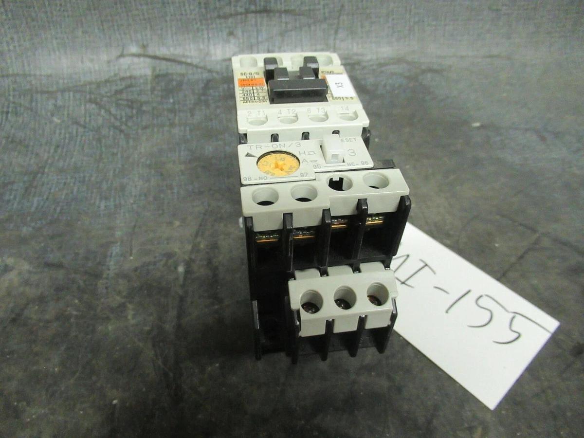 Used 13 AMP FUJI STARTER SC-0/G SC13AG 600 VAC COIL: 24 VDC W/ TR-0N/3 TR13D OVERLOAD