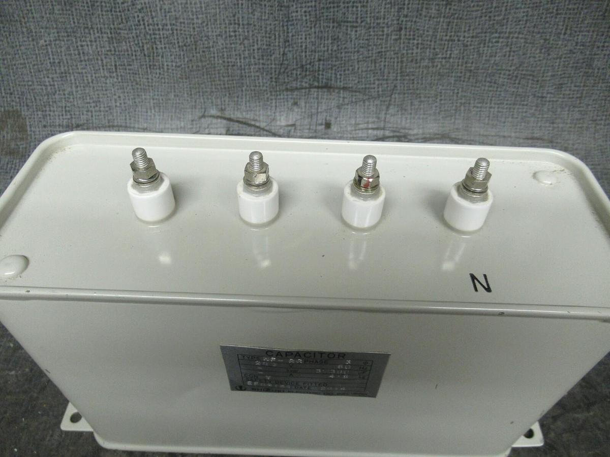 Used SHIZUKI CAPACITOR EF09161 MF-RG 60 HZ 3 x 300 uF 4-5 KG 208 V 3 POLE