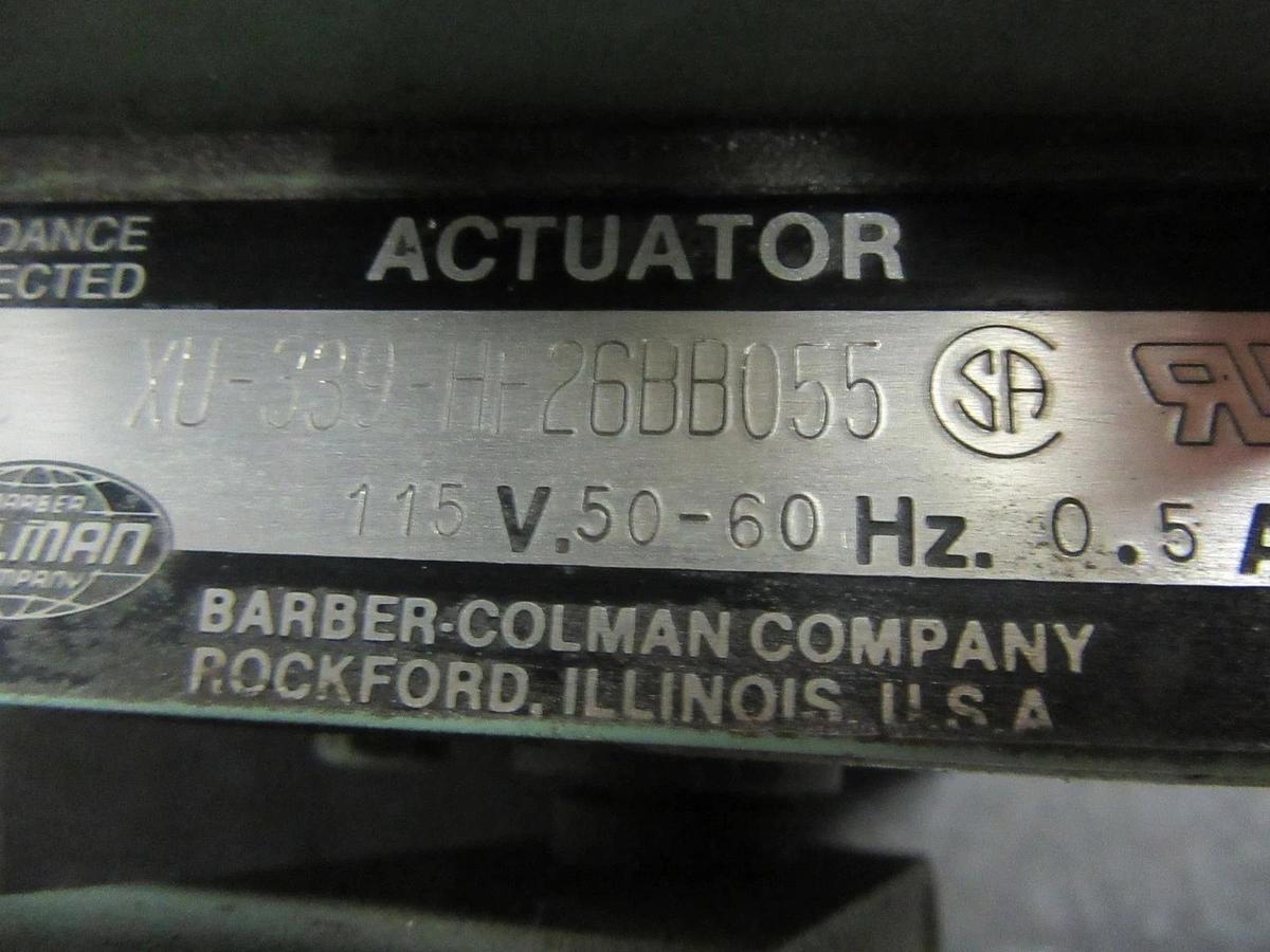 Used BARBER COLMAN ACTUATOR XU-339-HF26BB055 115 VAC 1-PHASE 0.5 AMP 28 W
