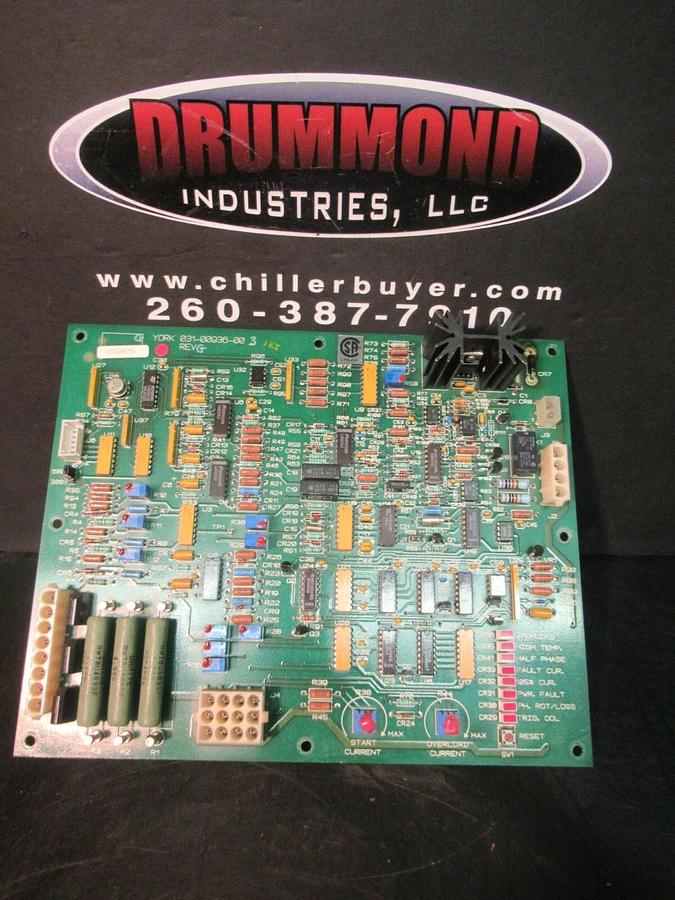 YORK / JOHNSON CONTROLS 031-00936-003 REV G LOGIC CONTROL BOARD 031-00936 REV 5