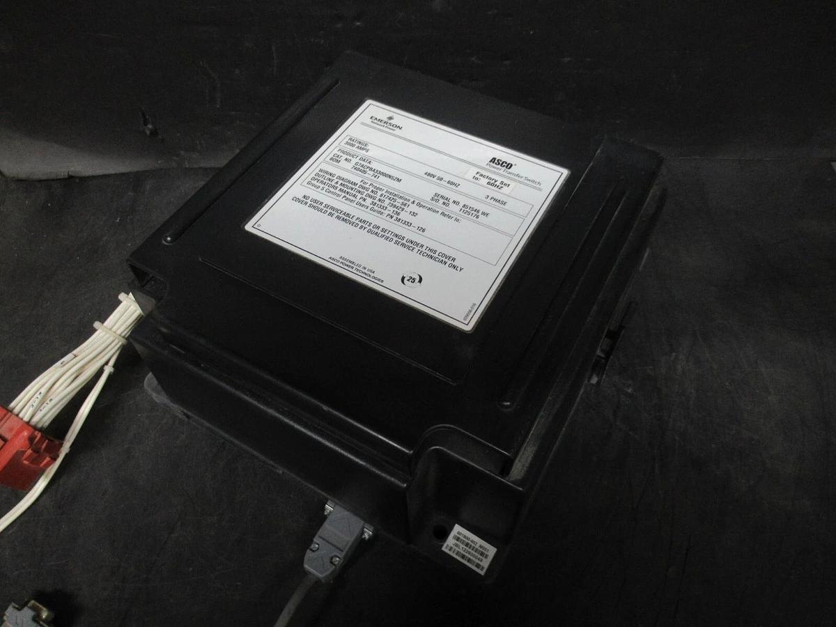 Used EMMERSON ASCO TRANSFER SWITCH G7ACPBA33000N5ZM CONTROL CENTER 3000 AMP 480V