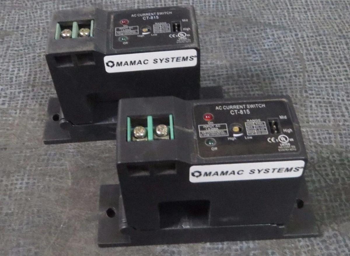 Used MAMAC SYSTEMS AC CURRENT SWITCH (1) 1.5-200 AMP  MODEL: CT-815