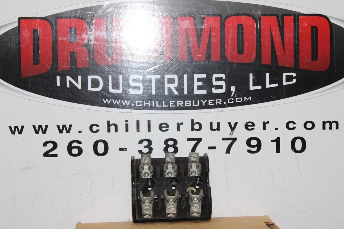 Used BUSS FUSE BLOCK HOLDER T60030-3CR 600 VAC 30 AMP 3-POLE **WARRANTY**