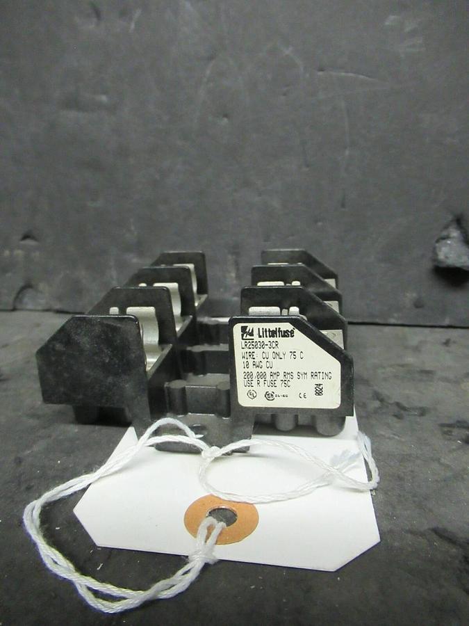 Used LITTELFUSE 30 AMP 240 / 250 VAC 3 POLE / PH FUSEHOLDER FUSE BLOCK LR25030-3CR