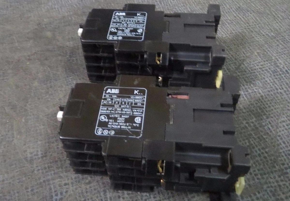 Used ABB CONTACTOR (1) 10 AMP 600 V 3 POLE WITH 110-127V COIL # K71E // # K33/11