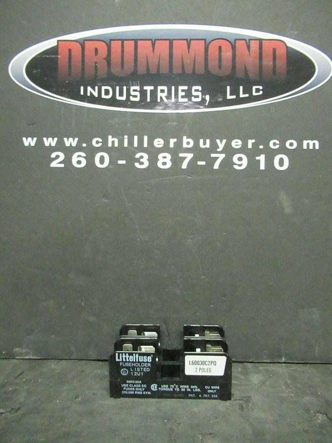 Used LITTELFUSE FUSE LUG SET L60030C2PQ 600 VOLTS 30 AMP **WARRANTY INCLUDED!**