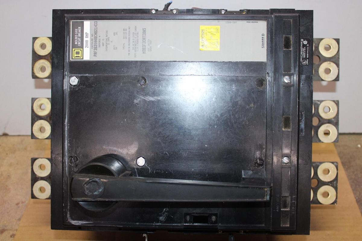 Used SQUARE D DC CIRCUIT BREAKER PAF362000DCM021433 W/ AUX. SWITCH & SHUNT TRIP