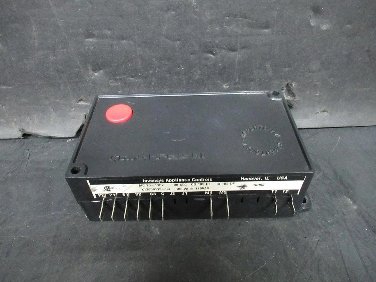Used TRANE INVENSYS APPLIANCE CONTROLS X13650113-03 300 VA @ 120 VAC GARD-PAK-III