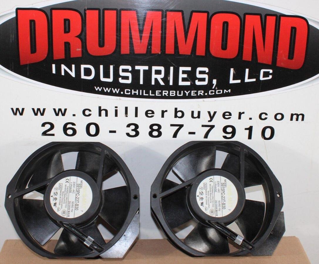 Used LOT OF 2 NMB-MAT FAN 5915PC-23T-30 SINGLE PHASE 230 VAC 35 WATT *WARRANTY*