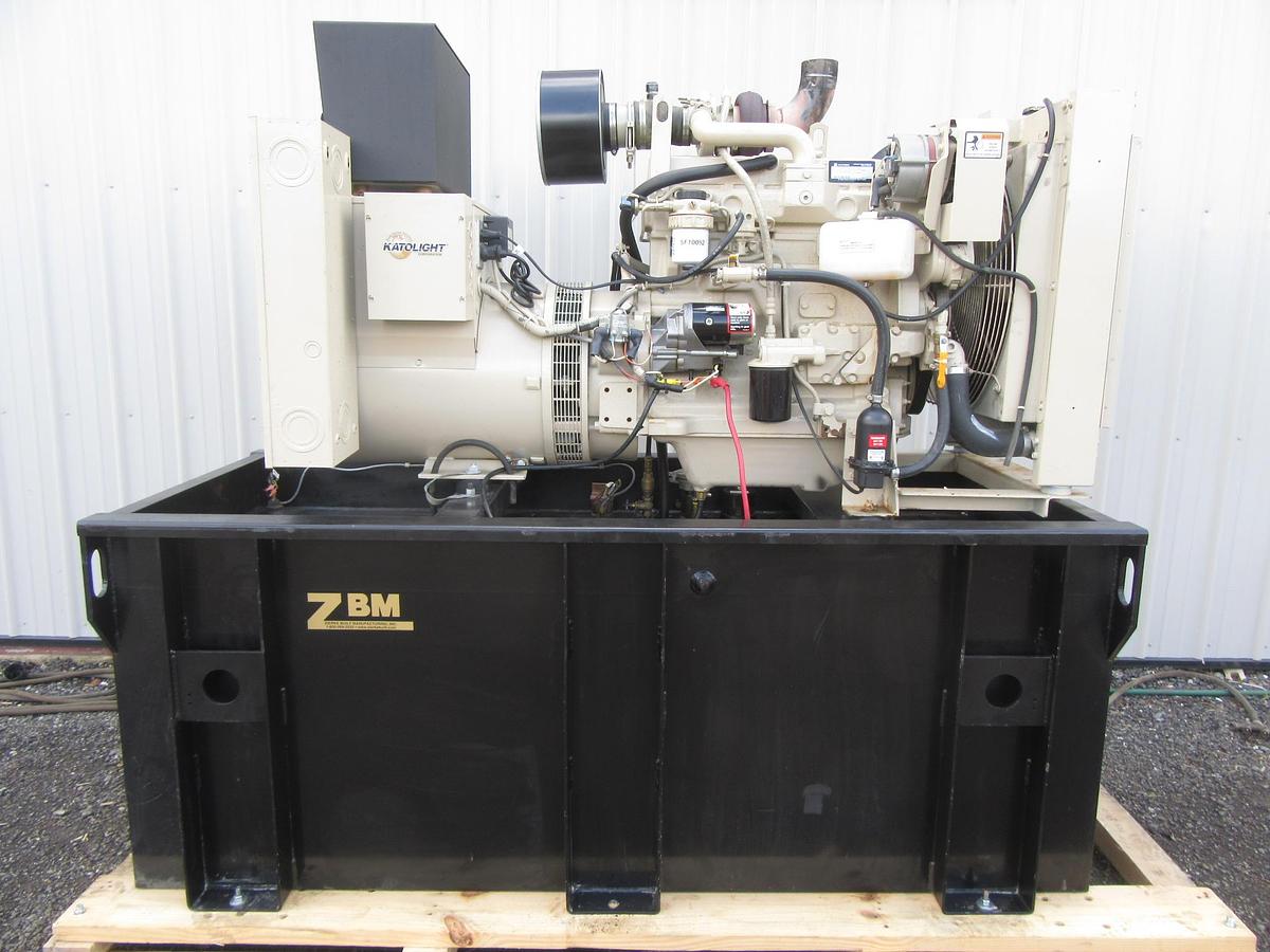 Used 60 KW DIESEL GENERATOR KATOLIGHT 120/240V RE-CONNECTABLE 536 HRS VIDEO WE SHIP