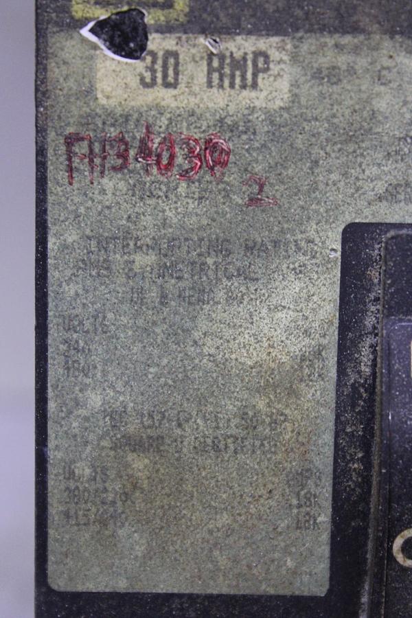 Used SQUARE D I-LINE CIRCUIT BREAKER FA24030BC SERIES 2 30 AMP 480 VAC 2-POLE