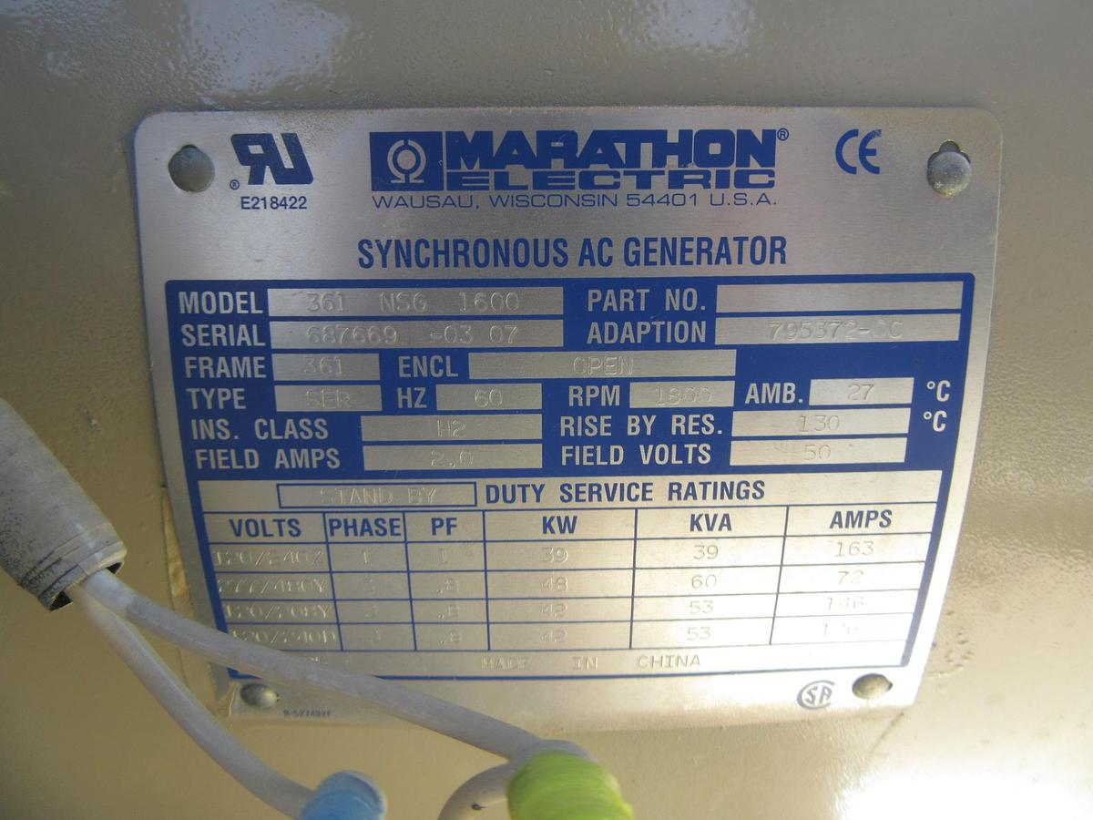 Used 30 KW NATURAL GAS PROPANE GENERATOR KATOLIGHT 120/240V RE-CONNECTABLE 347HRS VIDEO WE SHIP