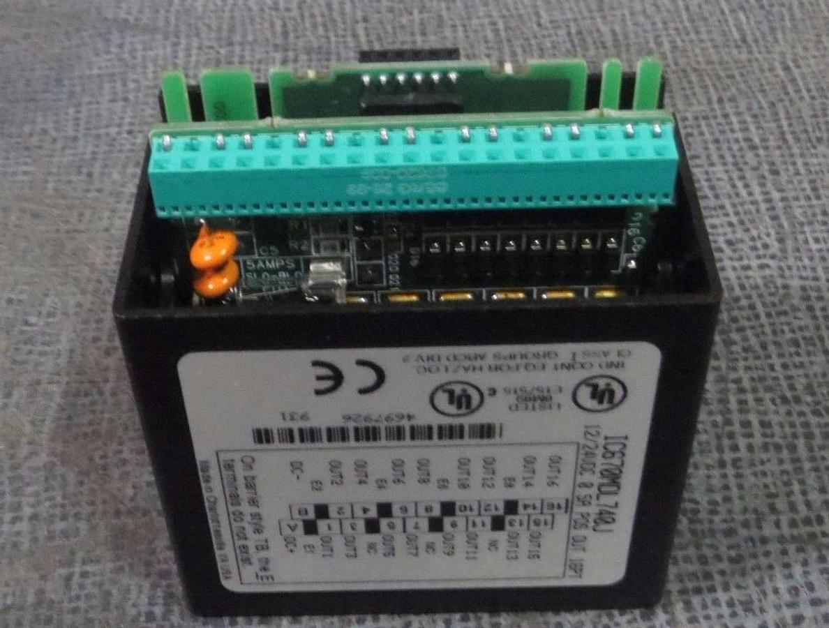 Used GE FANUC OUTPUT MODULE 12/24 VDC 0.5 AMP 16 PT MODEL: IC670MDL740J