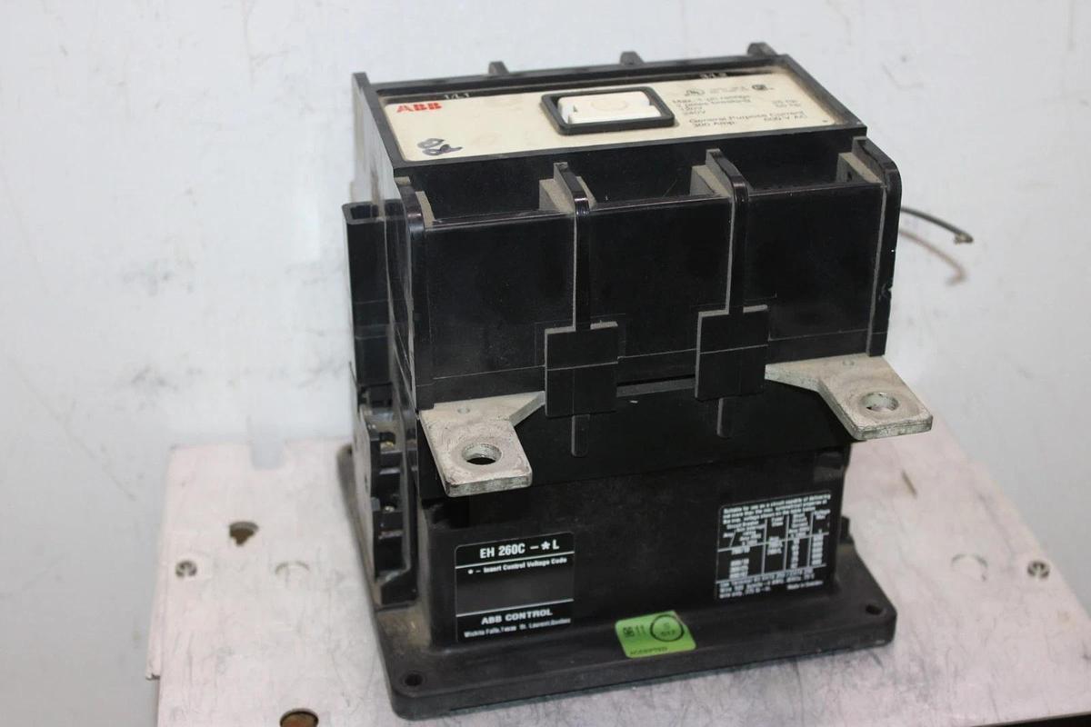 Used ABB CONTACTOR EH-260 2-POLE 300 AMP 240 VAC COIL: 24 VDC **WARRANTY**