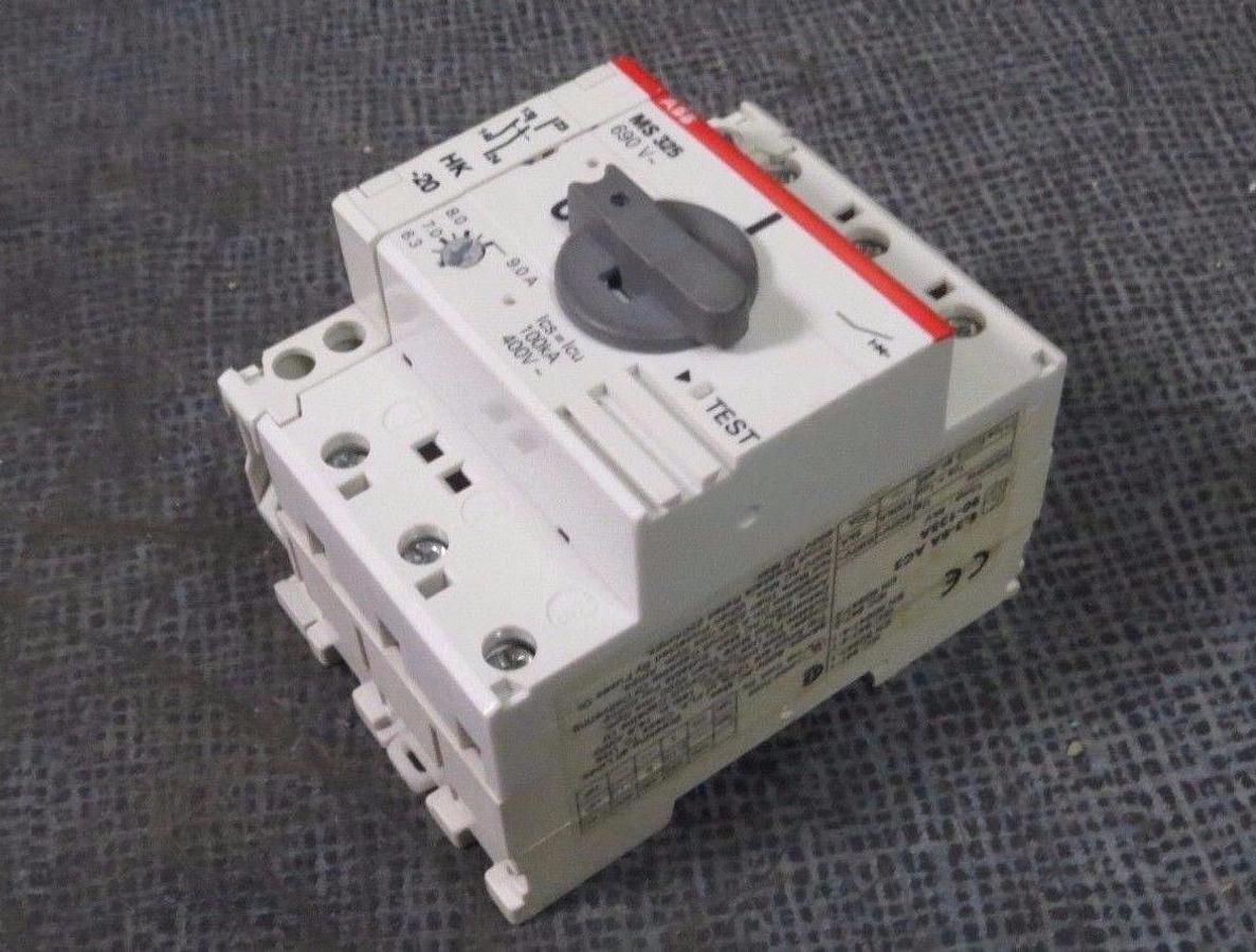 Used ABB MS325 MS 325 MANUAL MOTOR STARTER 6.3-9 AMP WITH HK-20 AUX--  7.5 HP MAX