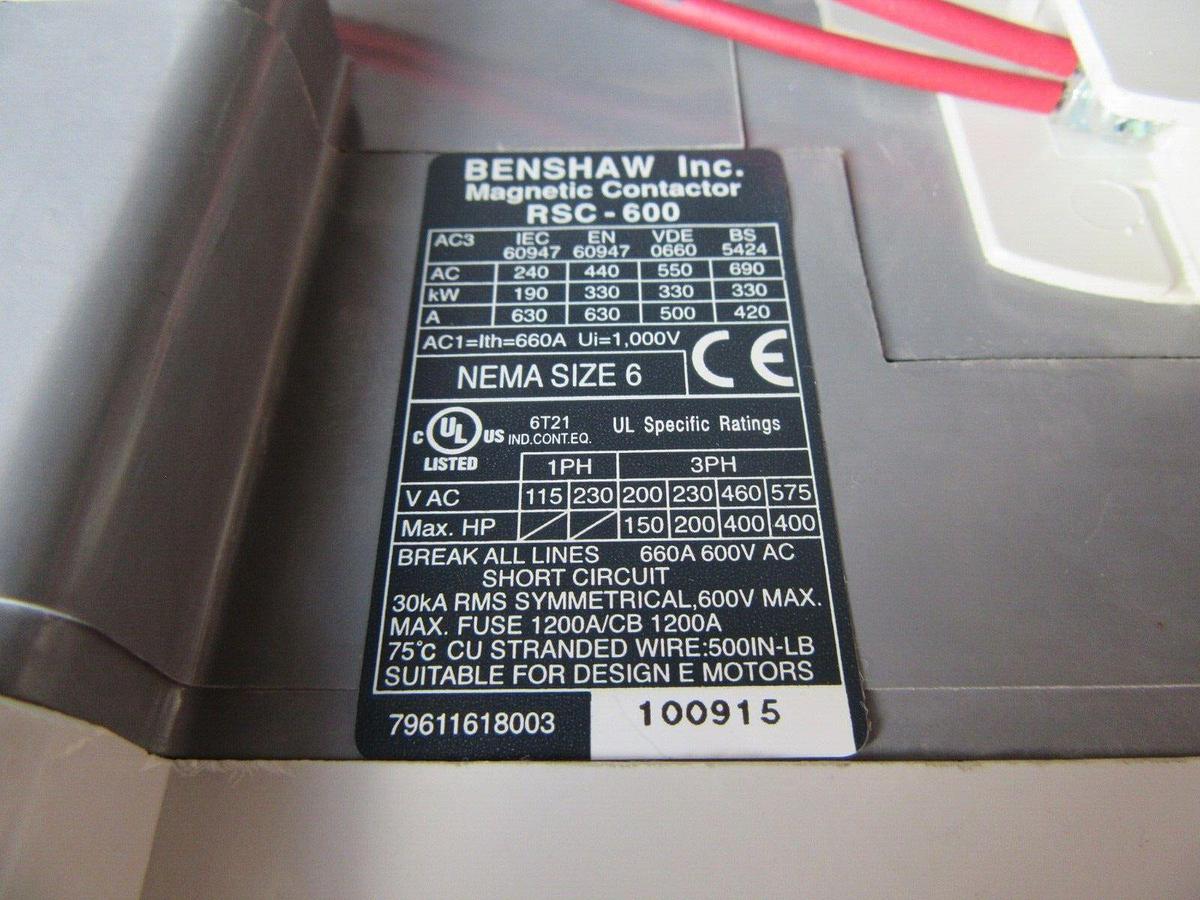 Used MCQUAY BENSHAW 650 HP STARTER 862 AMPS 460 VAC 3 PH M183C-FSCDWD3-862A-460-1