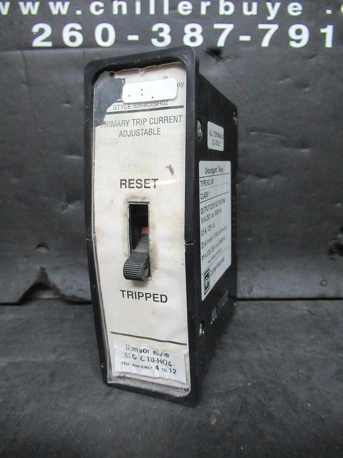 Used CUTLER-HAMMER GROUNDGARD RELAY 5264C09H02 250 VAC 10 AMP 60 HZ CLASS 1