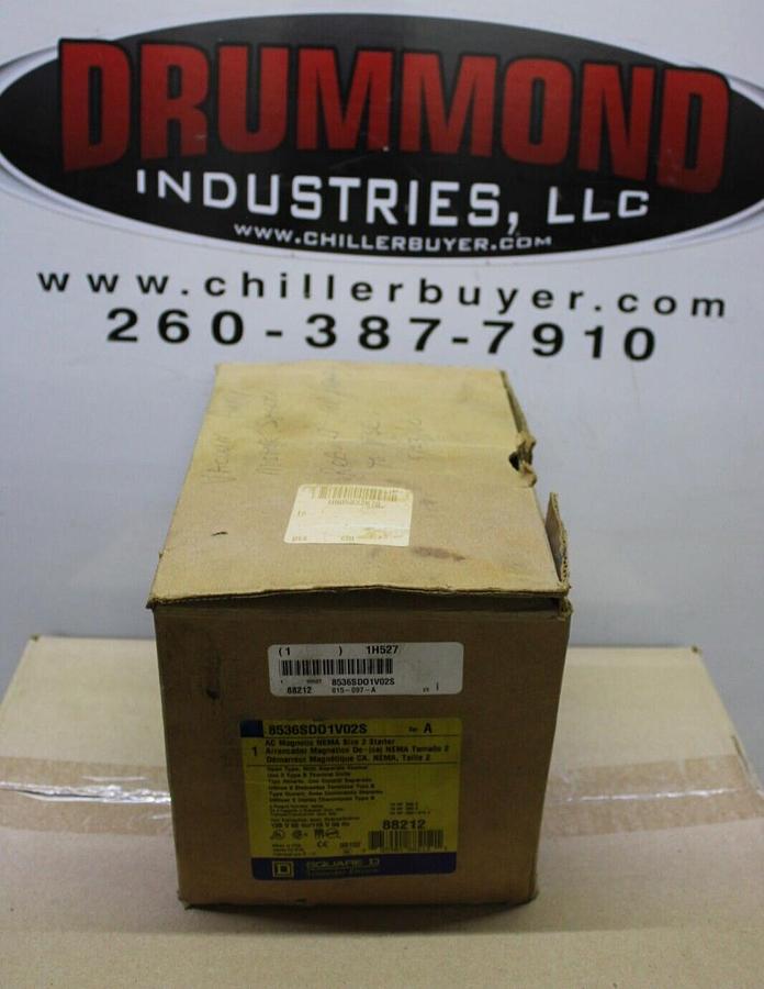 SQUARE D NEMA SIZE 2 STARTER 8536SD01V02S 600 VAC 25 HP 3-PHASE COIL: 120V *NEW*