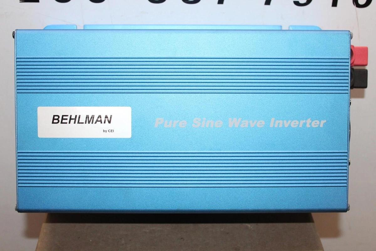 Used BEHLMAN PURE SINE WAVE INVERTER S600-148 INPUT: 60 VOLT 15 AMP OUTPUT: 110 VAC