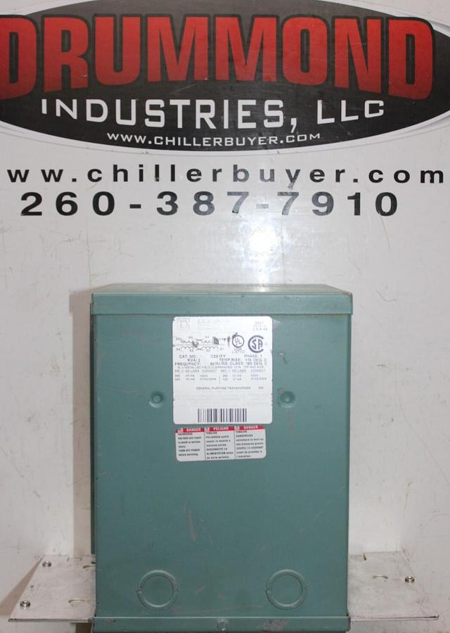Used SQUARE D TRANSFORMER C21FY 2 KVA PRI: 480V SEC: 240V SINGLE PHASE