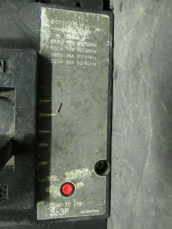 Used 80 AMP FUJI ELECTRIC BREAKER BU-ESB3080 600 VAC 3 POLE