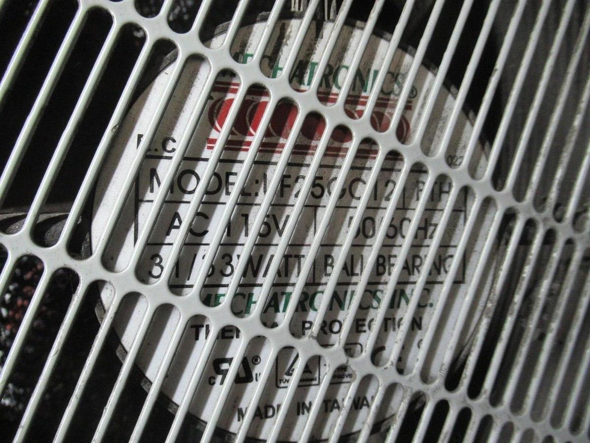 Used MECHATRONICS AXIAL FAN AND ENCLOSURE 115 VOLT 50/60 HZ 33 WATT UF25GC12