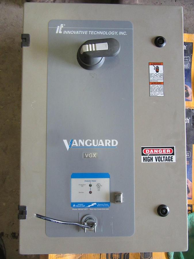Used VANGUARD VGX INNOVATIVE TECH VGX300-3Y101D TRANSIENT VOLTAGE SURGE SUPRESSOR