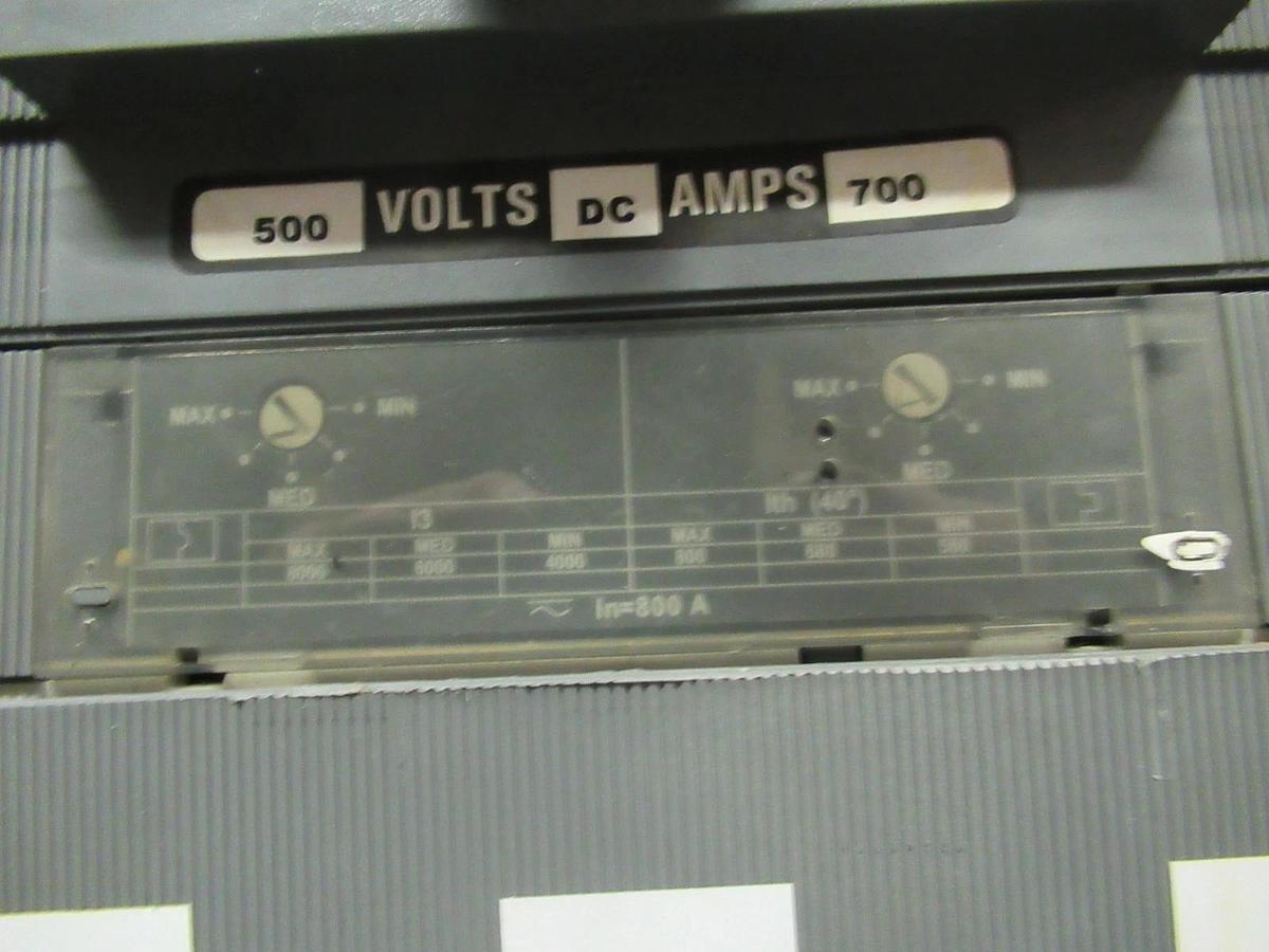 Used ABB BREAKER SACE-S6 S6N 600V 700A W/ AUXILIARY SWITCH, UVR & ONE GUARD