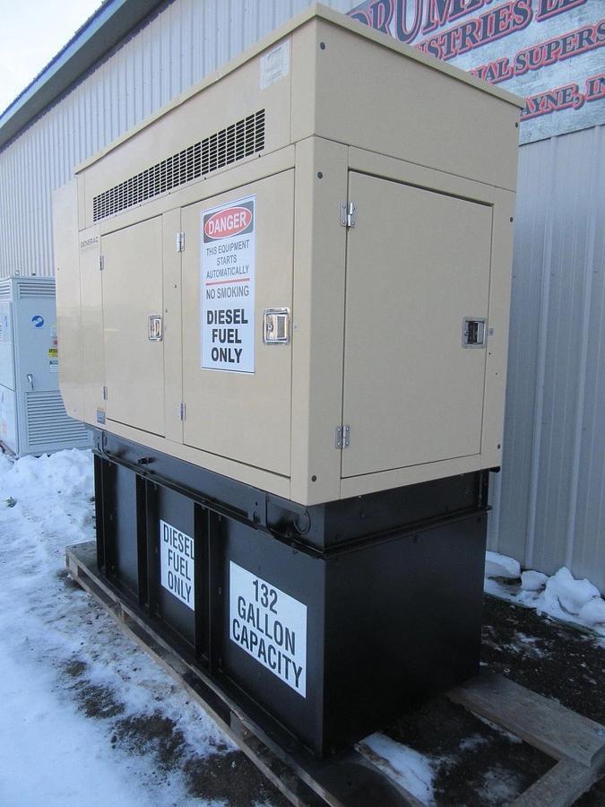 Used 30 KW DIESEL GENERATOR GENERAC 120/240 VOLT ONLY 407 HRS SOUND ENCLOSED VIDEO