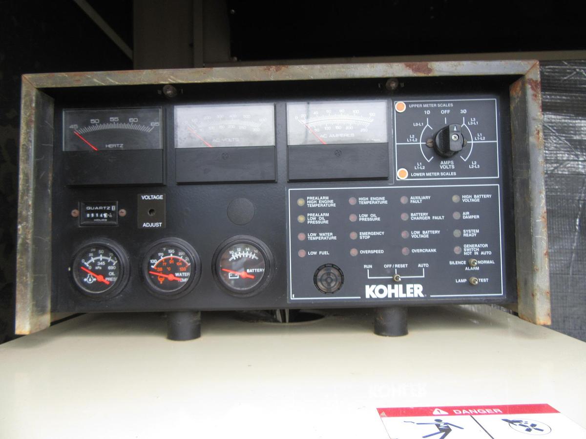Used 50 KW DIESEL GENERATOR  KOHLER 120/240V JOHN DEERE ENCLOSED VIDEO WE SHIP 55KW